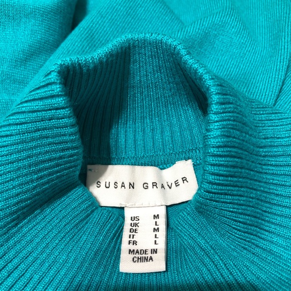 Susan Graver Cold Shoulder Sweater Size M - Picture 5 of 5